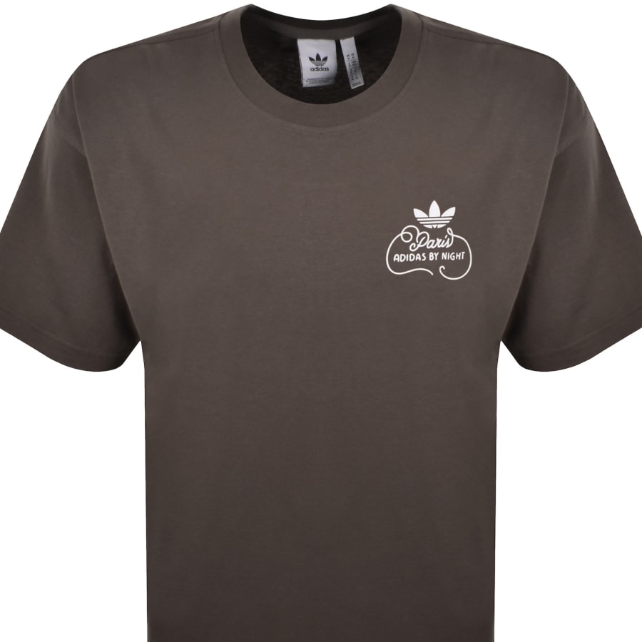 adidas Originals Paris View T Shirt Brown | Mainline Menswear us